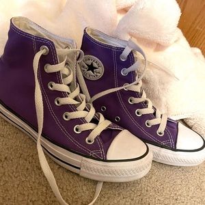 Purple High Top Converse